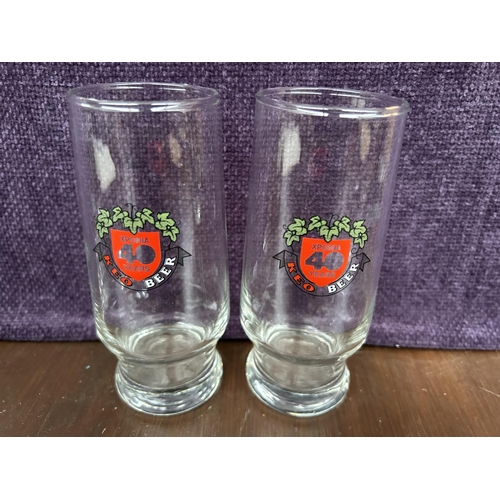 146 - Set of 6 KEO 40 Years Anniversary Collectible Glasses