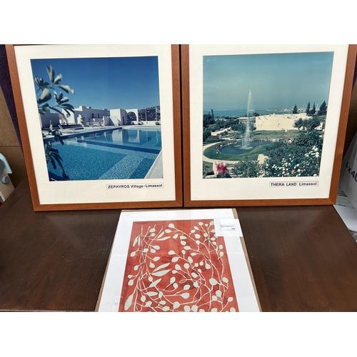 187 - x2 Framed Prints Depicting Houses in Limassol and Other