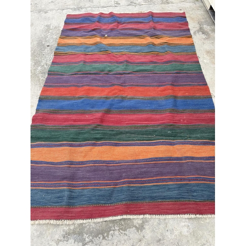 192 - Large Colorful Rug (263 x 165cm)