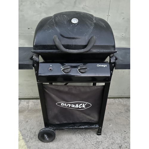 154 - Omega Black Garden Gas Barbeque Grill on Castors