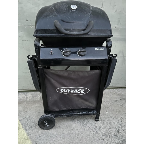 154 - Omega Black Garden Gas Barbeque Grill on Castors