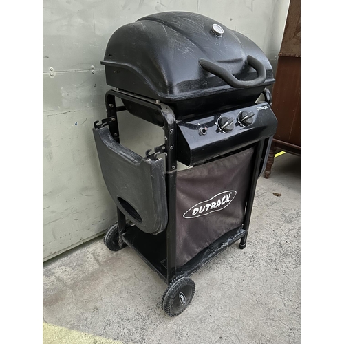 154 - Omega Black Garden Gas Barbeque Grill on Castors