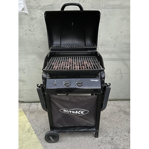 154 - Omega Black Garden Gas Barbeque Grill on Castors