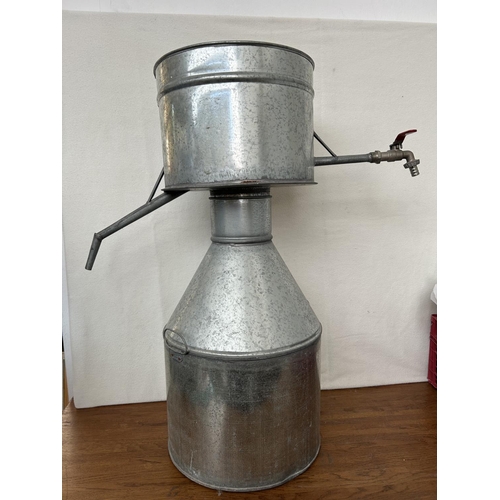 194 - Large Capacity White Metal Floral/Herb Distillation Unit