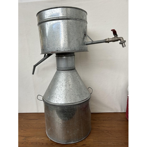 194 - Large Capacity White Metal Floral/Herb Distillation Unit