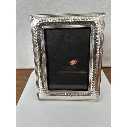 265 - Wooden Trinket Box with Silver 925 Floral Top Together with Silver 925 Photo Frame