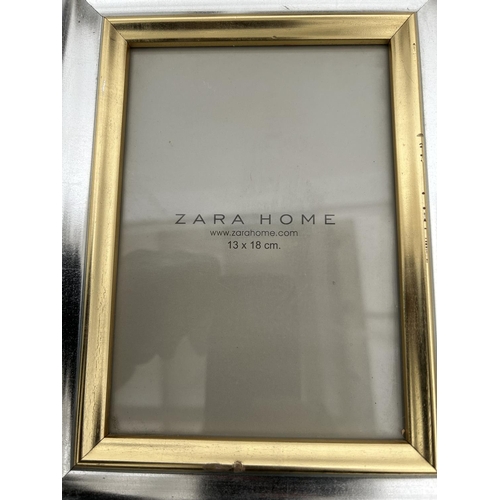 475 - Set of 3 Zara Home Photo Frames with Silver & Gold Tone (13 x 18cm and x2 (10 x 15cm))