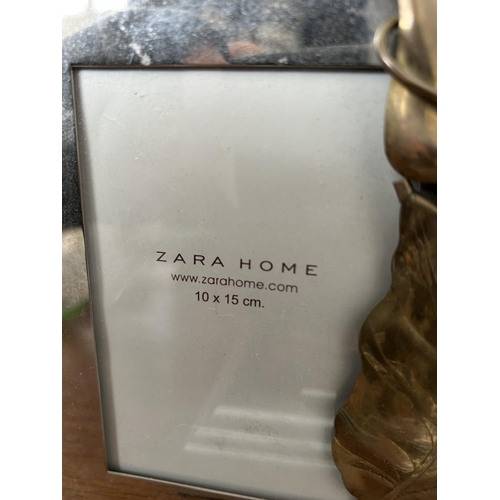 475 - Set of 3 Zara Home Photo Frames with Silver & Gold Tone (13 x 18cm and x2 (10 x 15cm))