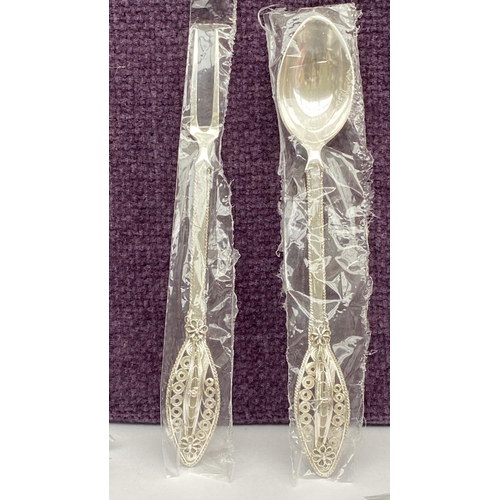 206 - Collection of Silverware Incl. Filigree Spoon and Fork (136gr)