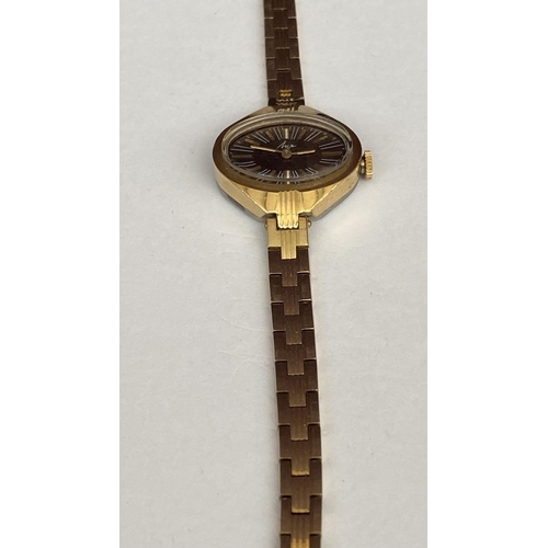 185 - Rare Find Vintage USSR Gold Plated Women's Wrist Watch