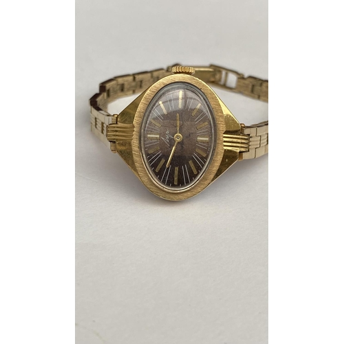 185 - Rare Find Vintage USSR Gold Plated Women's Wrist Watch