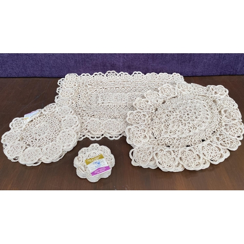 188 - Large Qty of Ecru Lace Placemats, Coasters, Table Protectors  and Other (Unused) - Taken Back on 27/... 