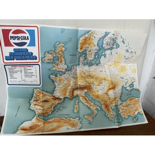 492 - Vintage 1974 Pepsi-Cola Travel Map of Europe