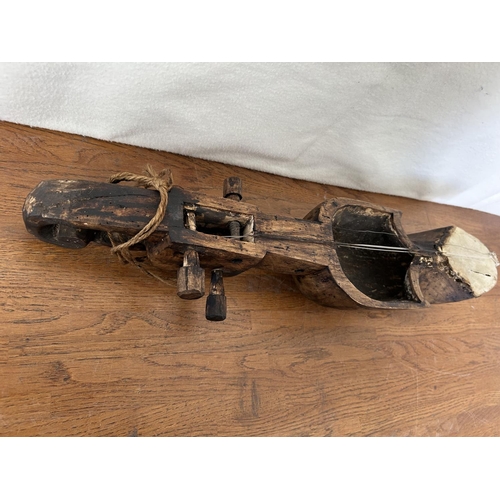 506 - Antique Wooden Music Instrument