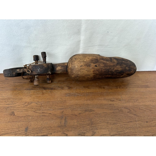 506 - Antique Wooden Music Instrument