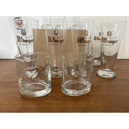 480 - Collection of 14 Advertising Glasses - Taken Back on 6/12/2024