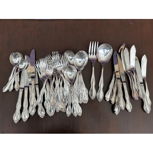 489 - Collection of 55 Elizabeth Rose by Fairmont Silver Plated Cutlery Made in Japan