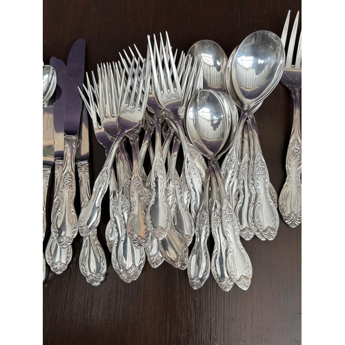 489 - Collection of 55 Elizabeth Rose by Fairmont Silver Plated Cutlery Made in Japan