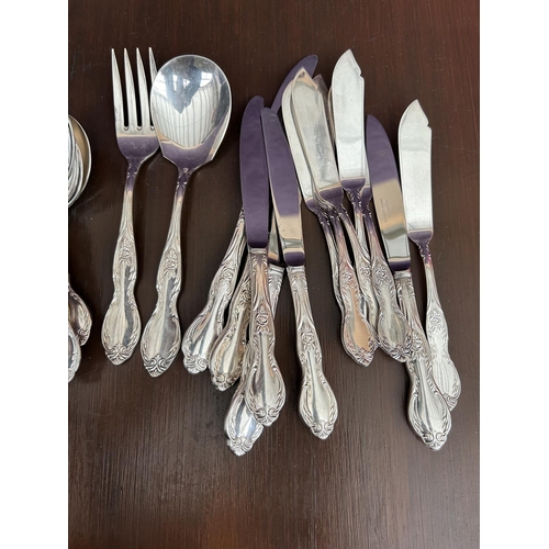 489 - Collection of 55 Elizabeth Rose by Fairmont Silver Plated Cutlery Made in Japan