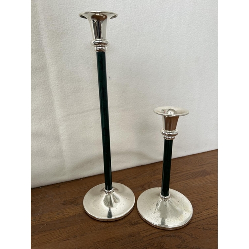 578 - Pedestal Fruit Bowl and x2 Matching Candle Sticks