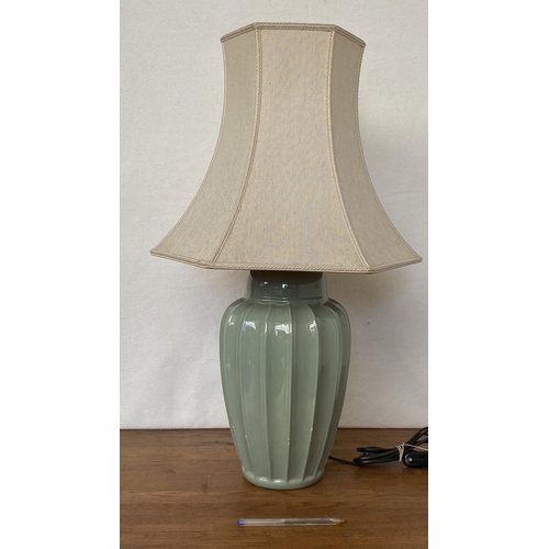 590 - Large Vintage Glazed Ceramic Table Lamp (66cm H.)