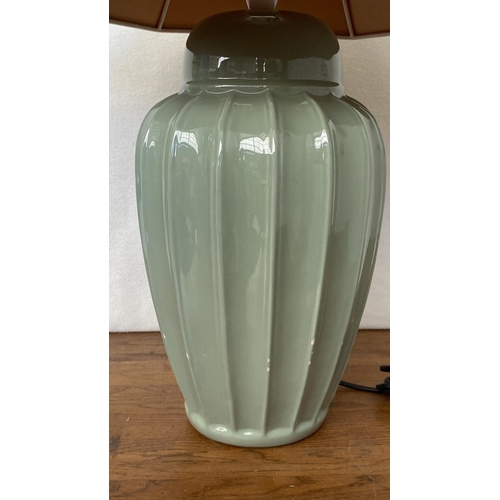 590 - Large Vintage Glazed Ceramic Table Lamp (66cm H.)