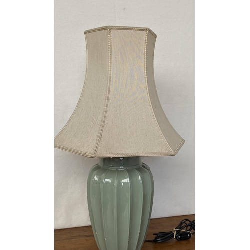 590 - Large Vintage Glazed Ceramic Table Lamp (66cm H.)