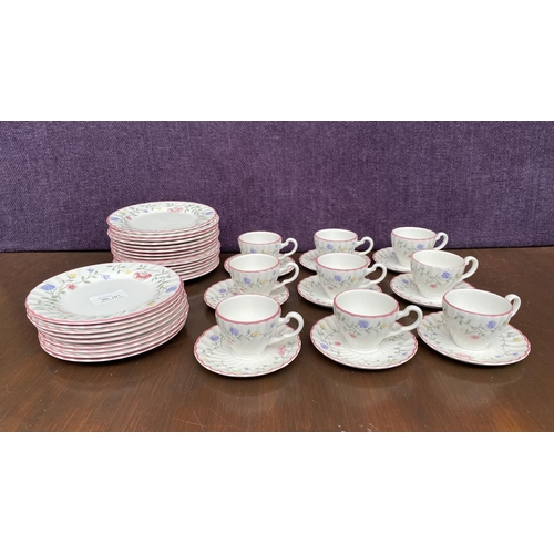 189 - Qty of Vintage Johnson Brothers Summer Chintz Cups & Saucers and (Appr. 24) Cake Dishes