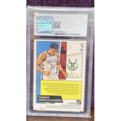 20F - Panini Donruss 2020-21 Net Marvels Giannis Antetokounmpo PSA 9 Mint