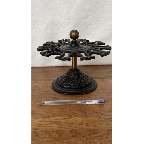 50A - Vintage Cast Iron Ink Stamp Holder