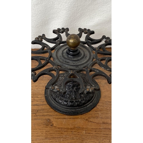 50A - Vintage Cast Iron Ink Stamp Holder