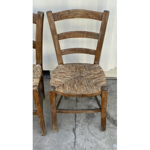 60B - x2 Old Traditional Cyprus Handmade Coffee Shop Chairs from 1950s