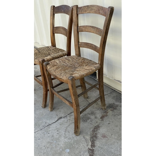 60B - x2 Old Traditional Cyprus Handmade Coffee Shop Chairs from 1950s