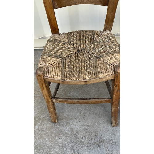 60B - x2 Old Traditional Cyprus Handmade Coffee Shop Chairs from 1950s