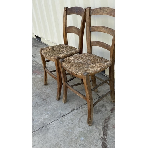 60B - x2 Old Traditional Cyprus Handmade Coffee Shop Chairs from 1950s