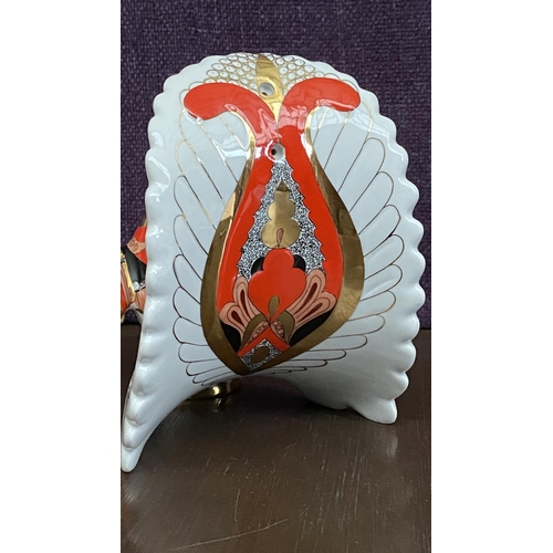 39 - Vintage Lomonosov Russian Porcelain Firebird Decanter