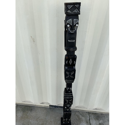 44 - Large Vintage Handcrafted Wooden African Statue (150cm H.)