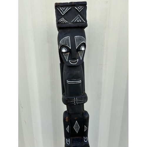 44 - Large Vintage Handcrafted Wooden African Statue (150cm H.)