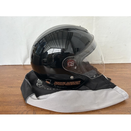 35 - Harley Davidson Motorbike Helmet Size S with Dust Bag