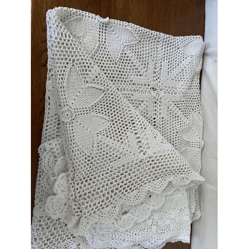 43 - Collection of Cyprus Traditional Crochets, Bedspread (260 x 140cm) and Table Cloths