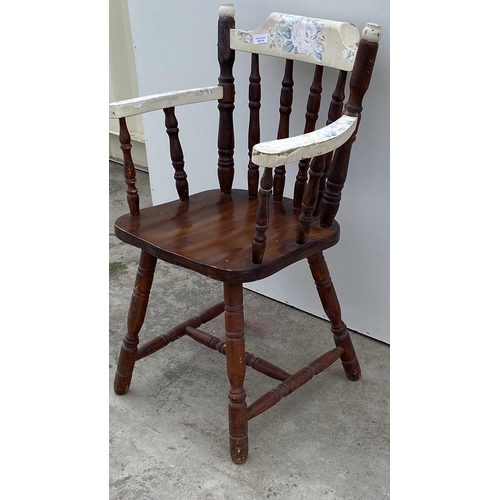 19 - Wooden Antique Victorian Windsor Style Chair