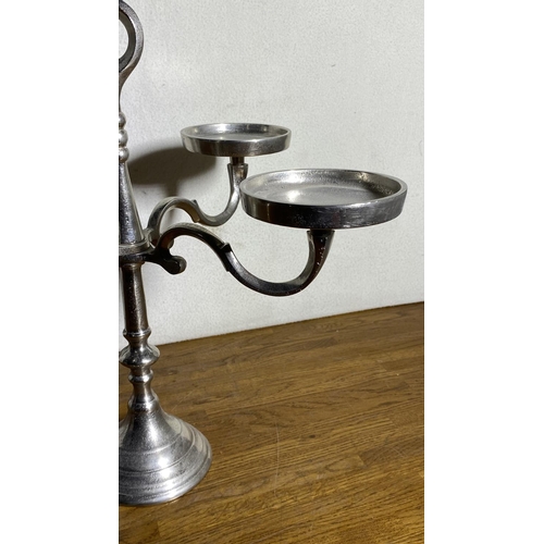 22A - Vintage Aluminium 4-Arm Candle Holder