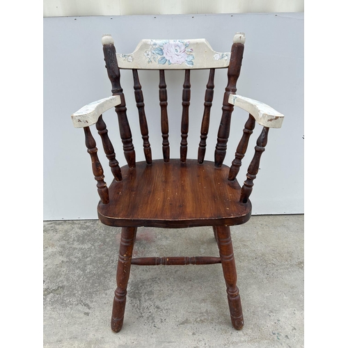 19 - Wooden Antique Victorian Windsor Style Chair