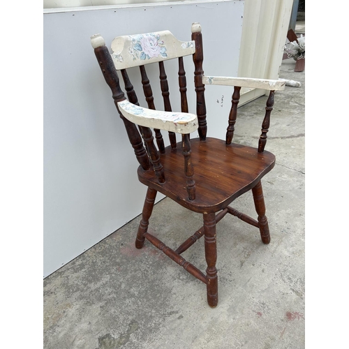 19 - Wooden Antique Victorian Windsor Style Chair