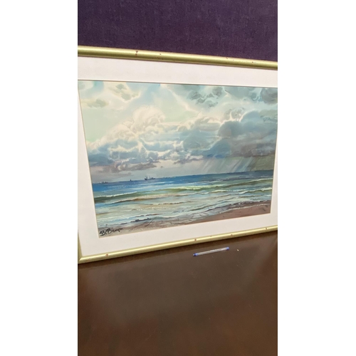 330 - Watercolor Seascape Painting Signed 'B. Berry' (86 x 66cm)