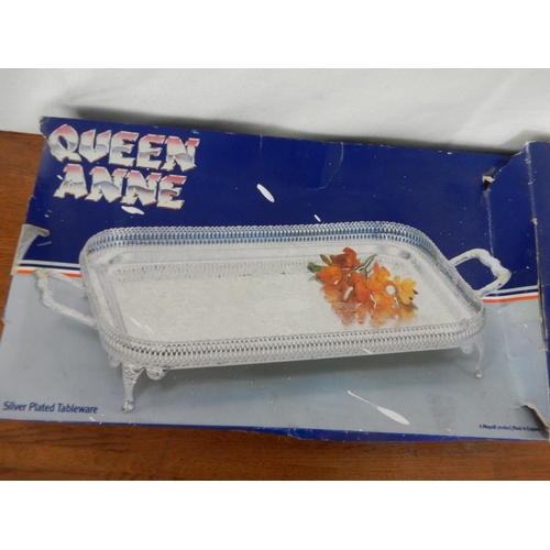 151 - Queen Ann Silver Plated Serving Tray (Unused)