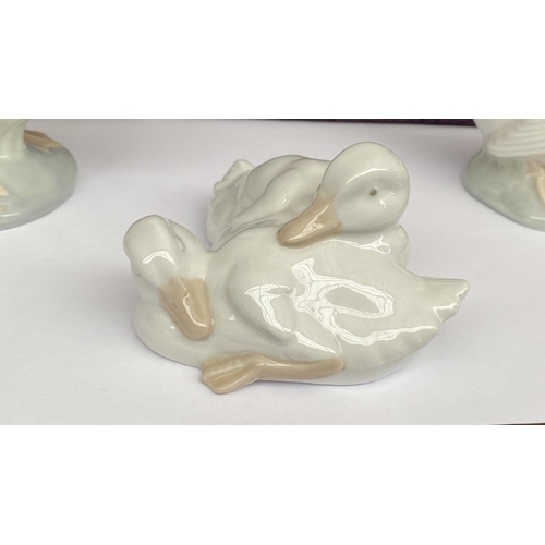 127 - Set of 3 Nao by Lladro Porcelain Duck Figurines