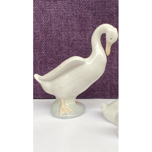 127 - Set of 3 Nao by Lladro Porcelain Duck Figurines