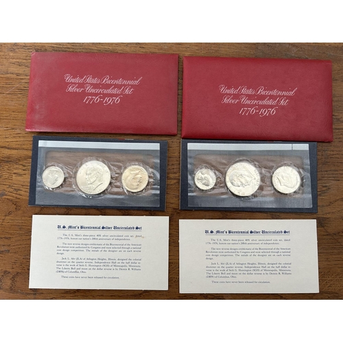 160 - United States 1776-1996 Bicentennial Silver Uncirculated Coins (2 Sets of 3)