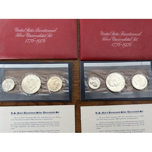 160 - United States 1776-1996 Bicentennial Silver Uncirculated Coins (2 Sets of 3)